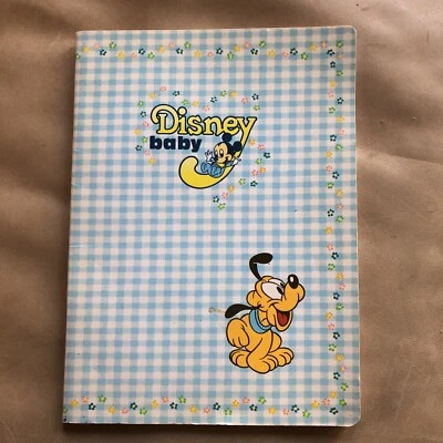 Disney Baby Vintage Pigna 80's Paper School Notebook Pluto Mickey Mouse - Image 1 of 4