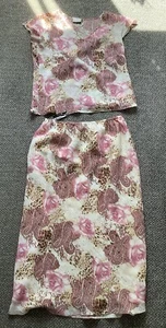 Roman originals floral skirt & top set. Fully lined. Size 18 - Picture 1 of 4