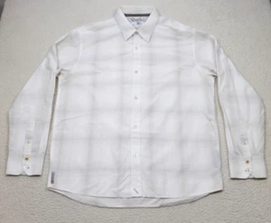 Vintage Quiksilver Herren Hemd Large weiß Knopfleiste Baumwolle Y2K Classiccore - Bild 1 von 19