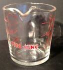VINTAGE FIRE KING 1 Cup / 8 oz GLASS MEASURING CUP # 496 - D Shaped Handle