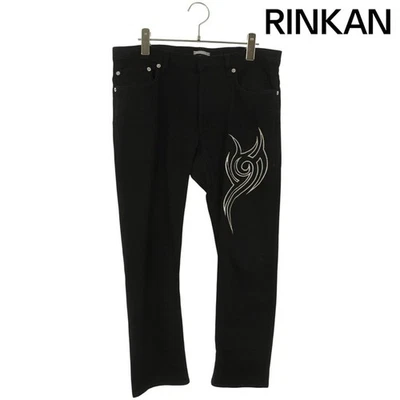Calça jeans skinny bordada tribal Dior Homme 863DS11W4693 masculina 30 polegadas usada 6 - Imagem 1 de 4