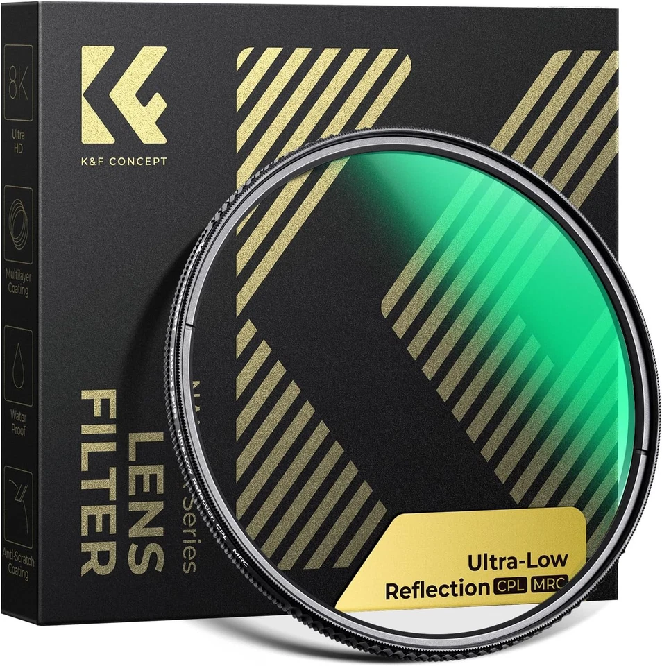 K&F Concept Ultra-Low Reflectivity CPL Filter Circular Polarizer 55/67/72/7782mm - Image 1 of 4