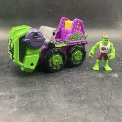 Figura Playskool Marvel Super Hero Adventures INCREDIBLE HULK con Smash Mobile Foto 1 de 4