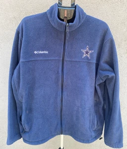 Dallas Cowboys Columbia Flanker Polar Full-Zip Fleece Jacket Navy SZ 2XL - Picture 1 of 10