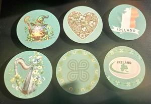 Set of 6  Ireland/Eire Coasters, Kitchen, Dining, Drinks, Festive, Cosy, Irish - Picture 1 of 8