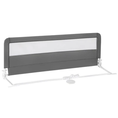 Costway 59" Baby Bed Rail Guard Breathable Material Safety Swing Down Home Gray - Image 1 of 4