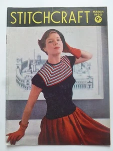 STITCHCRAFT MARCH 1950 – Vintage Needlework Magazine - Picture 1 of 8