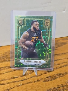 RAHEIM SANDERS 2025 Panini Donruss Elite Rookie Card Green Disco RC Chargers NM - Picture 1 of 2