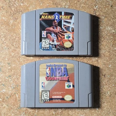 (2) Lot N64 NBA HangTime Nintendo64-Kobe Bryant NBA Courtside-Cartridge only - Image 1 of 2
