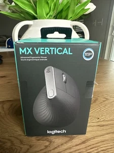Logitech - MX Vertical Advanced Wireless Optical Mouse with Ergonomic Design - Photo 1/9