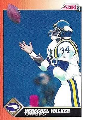 Herschel Walker 1991 Score FOOTBALL #348 Minnesota Vikings - Image 1 of 2