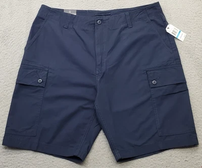 Nautica Cargo Shorts Men 36W Blue Power Stretch Utility Flat Front Loose Fit - Image 1 of 4