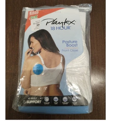 Sujetador Playtex NUEVO (Bolsa Abierta) Talla 40D Blanco Sin Alambres 18 H Postura Boost Cierre Frontal Foto 1 de 4