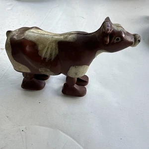 Statuina mucca camminatore rampa plastica vintage 3,5" passeggiate oscillanti - Foto 1 di 5
