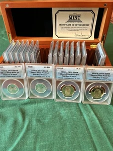 2009-S ANACS PR70DCAM FDOI 18 Coin Silver Proof Set w/ Box - Picture 1 of 3