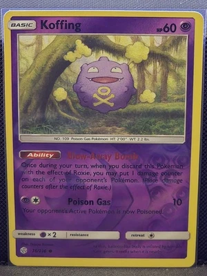 Koffing 76/236 Reverse Holo - SM - Cosmic Eclipse - Common - NM - Image 1 of 2