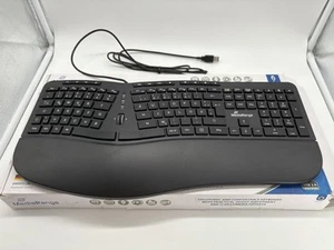 MediaRange Ergonomische USB Tastatur QWERTZ DE mit Handauflage & 12 Hotkeys - Bild 1 von 5