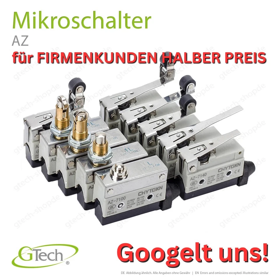 AZ Endschalter Endlagentaster Grenztaster Schalter Öffner Schließer - Bild 1 von 1