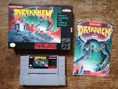 SNES SUPER NINTENDO - DRAKKHEN #RPG USA NTSC CIB - Image 1 of 4