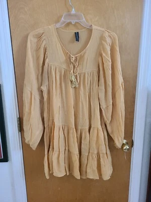 Minkpink Carmel Women's Boho Tunic Blouse, Tassel Ties, Lightweight,  Large - Image 1 of 4