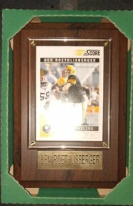 NFL Football 4x6 Plaque With Card Pittsburgh Steelers Ben Roethlisberger New - Picture 1 of 1