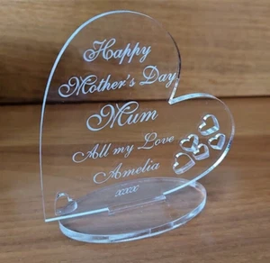 Personalised Heart with Message for Mum: Mother's Day, World's Best Mum - Picture 1 of 1