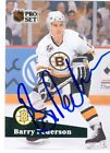 Barry Pederson autographed Hockey Card (Boston Bruins) 1991 Pro Set #351