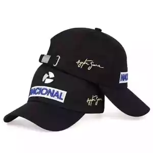 Ayrton Senna Nacional Cap Style Adjustable Hat Black Free shipping in USA - Picture 1 of 3