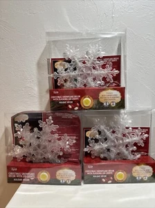 Snowflake Christmas Lights LED Color Changing Battery-Alpine Set Of 3 New - Picture 1 of 11