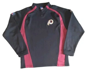 Reebox NFL Washington Redskins Embroidered Retro Logo LS Black Pullover Size: M - Picture 1 of 7