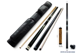 Champion CN-1 cue, KBJ-1 Black Jump break cue, zebra extension,2X2 cue case - Picture 1 of 21
