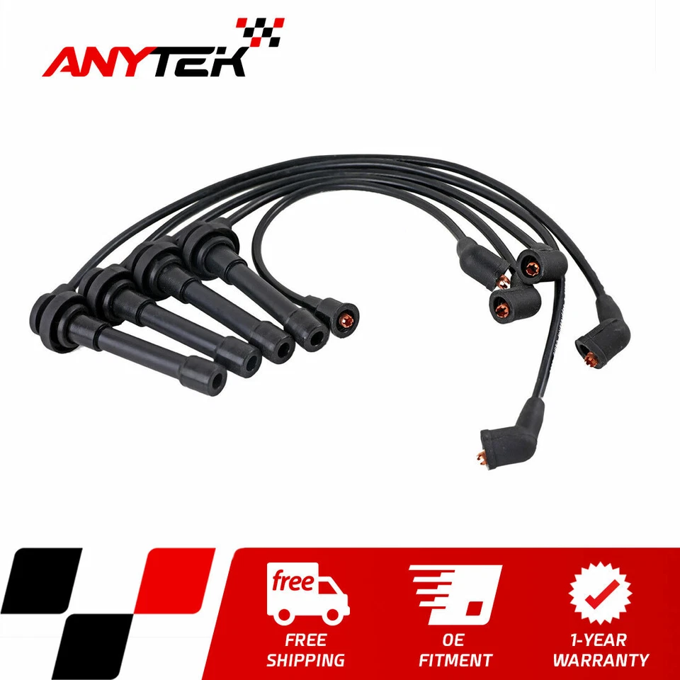 Juego de cables de encendido de bujías de 7 mm para 91-93 Nissan Sentra NX 95-98 200SX L4 1,6 L Foto 1 de 4