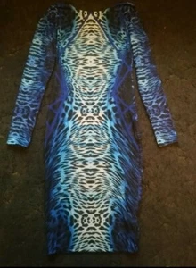 Kardashian Collection for Lipsy Glitter Bodycon Evening leopard Dress - Picture 1 of 6