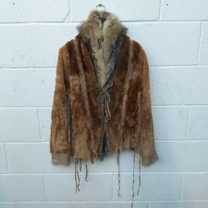 Ladies Real Fur Coat Jacket Size S - Picture 1 of 13