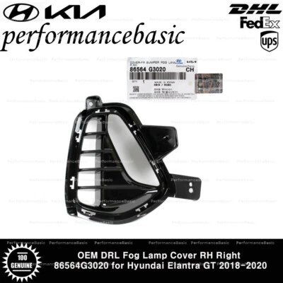 Cubierta antiniebla derecha 86564G3020 OEM DRL para Hyundai Elantra GT 2018-2020 Foto 1 de 2