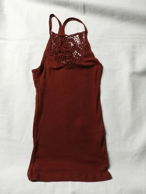 Hollister Women's - Must Have Collection - Lacy Tank Top, Burgundy - XS - EUC - Image 1 of 3