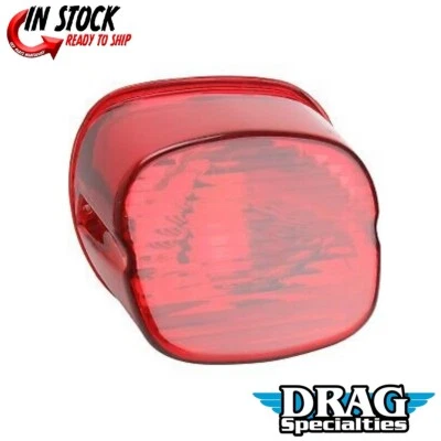 Lente de lanterna traseira deitada DRAG SPECIALTIES 2010-0781 sem janela de etiqueta - Vermelha - Imagem 1 de 3