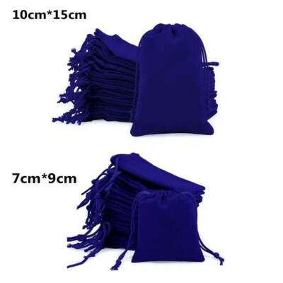 Jewelry Pouches Velvet Gift Bags Wedding Favors Party Drawstring  Pouch Storage - Image 1 of 4