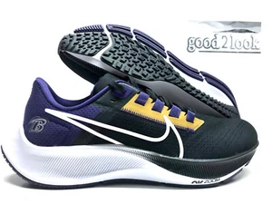 NIKE AIR ZOOM PEGASUS 38 RAVENS BALTIMORE BLACK/WHITE SIZE MEN'S 8 [DJ0849-001] - Picture 1 of 5