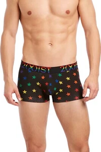 2PC NWT 2(X)IST Pride Trunks Boxer Briefs Stars Size S Black Red No Fly Cotton - Picture 1 of 6