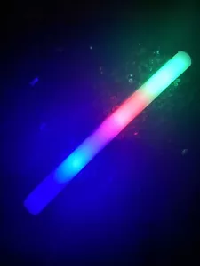 1000 pc 18" Foam Sticks LED Flashing Glow Foam Sticks Light Up Wands DJ - Picture 1 of 2