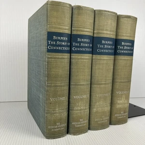 Burpees The Story of Connecticut 4 Volumes 1939 Charles W Burpee  1st Edition HB - Imagen 1 de 13