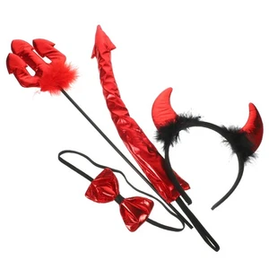 Demon Horn Headband Cosplay Costume Props for Halloween Accessory Carnival - Picture 1 of 12
