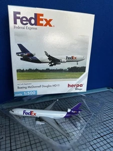 Herpa 1/500 - 511636 FEDEX Boeing McDonnell Douglas MD-11 - - Picture 1 of 14