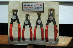 SNAP-ON 4PC RED CONVERTIBLE RETAINING RING PLIER SET #PRH404 Snap Ring - Picture 1 of 14