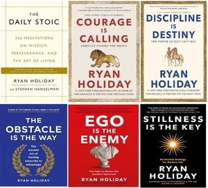 6 Books Set:Daily Stoic,Courage,Obstacle,Ego,Stillness & Discipline Is Destiny - Bild 1 von 4