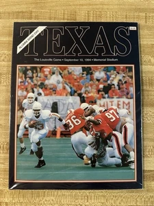 Sept. 10 1994 TEXAS LONGHORNS vs. LOUISVILLE CARDINALs Football Game Program - Picture 1 of 2