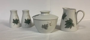 Noritake Creamer & Sugar Bowl w/Lid Salt Pepper Shakers #102 Wild Ivy Vintage - Picture 1 of 8