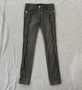 Pantalone donna Isabel Marant 36 grigio zip dritta smerlato stile western tubino - Foto 1 di 11