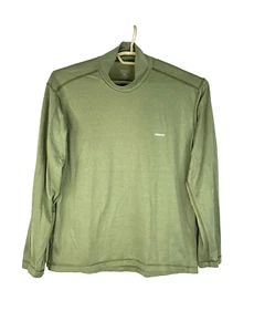 Patagonia Capilene Men's Green Long Sleeve Base Layer Shirt Mock Neck Size Large - Picture 1 of 9